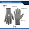 Ge Coated Gloves, Polyurethane, Gray, L 1 PR GG205XLC - alternate 2
